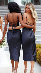 Keira Midi Dress - Navy