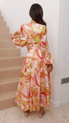 Lauren Maxi Dress - Yellow Print