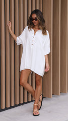 Keely Playsuit - White