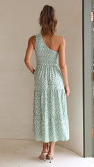 Cassy Midi Dress - Sage Floral