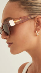 The Carla Sunglasses - Honey Tortoise Arburn