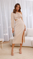 Danika Midi Dress - Champagne