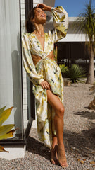 Jeanie Dress - Yellow Floral