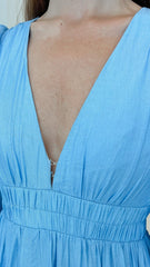 Erin Mini Dress - Blue