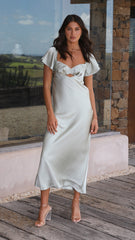 Carmen Midi Dress - Olive