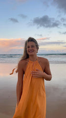 Tamra Maxi Dress - Sunset Orange