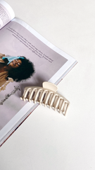 Regina Matte Claw Clip - Cream