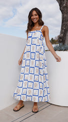 Katie Maxi Dress - Shell Print