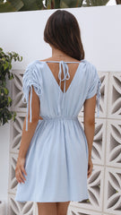 Fortune Mini Dress - Sky Blue