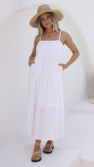 Austin Midi Dress - White