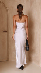 Blair Strapless Maxi Dress - Silver