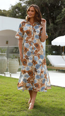 Franca Midi Dress - Poppy Floral