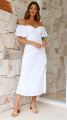 Jalissa Midi Dress - White