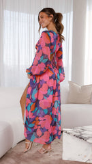 Rosie Maxi Dress - Pink Multi