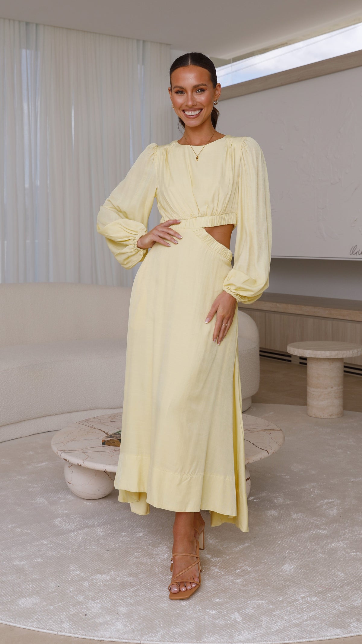 Eloise Midi Dress - Yellow