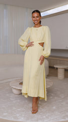 Eloise Midi Dress - Yellow