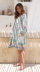 Adela Mini Dress - Messina Print