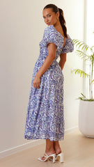 Balthazar Maxi Dress - Blue Floral