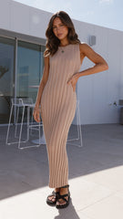 Malani Midi Dress - Tan