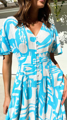 Blake Midi Dress - Vienna Print