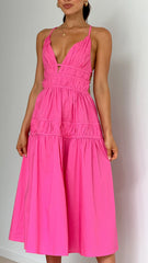 Blake Midi Dress - Pink