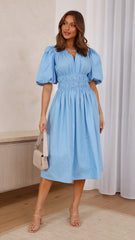 Jaymie Midi Dress - Sky Blue