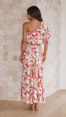 Angie Maxi Skirt - Fiery Rose