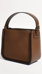 Poppi Suede Mini Handbag - Chocolate