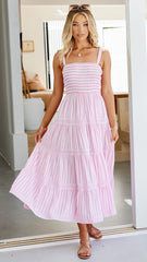 Joslin Maxi Dress - Pink Stripe