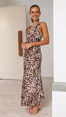 Taylan Midi Dress - Brown