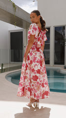 Cynthia Maxi Dress - Pink Floral