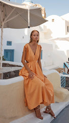 Dana Maxi Dress - Sunset Orange