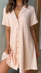 Bliss Mini Dress - Pink Ribbed