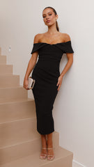 Holly Midi Dress - Black