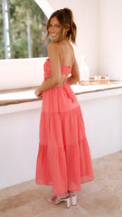 Vella Midi Dress - Coral
