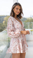 Allegra Mini Dress - Pink Floral