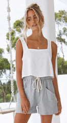 Orabella Crop Top - White