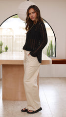 Allure Knit Top - Black