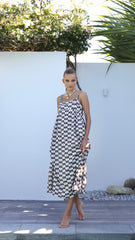 Katie Maxi Dress - Brown Sun