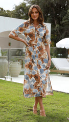 Franca Midi Dress - Poppy Floral