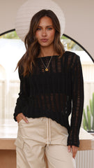 Allure Knit Top - Black