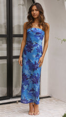Miya Maxi Dress - Blue Floral
