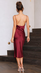 Jewels Midi Dress - Wine