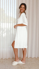 Harper Mini Robe - White