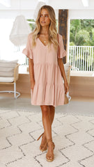 Mariah Mini Dress - Blush