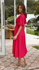 Erin Midi Dress - Magenta