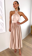 Charlotte Midi Dress - Champagne