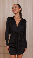 Ruby Shirt Dress - Black