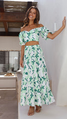 Karmen Maxi Skirt - Green