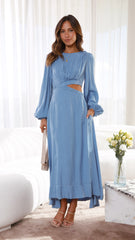 Eloise Midi Dress - Blue